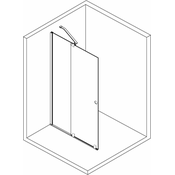 Zaslon s koleščki MODULAR SHOWER, 1600 mm - Drsenje po eni steni - Antidrop