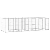 Vanjski kavez za pse od pocincanog celika 14,52 m2