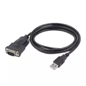 CABLEXPERT Kabelski adapter USB-serialni 1,5 m 9 pin (com), črn