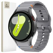Tech-protect SILIKONSKI ŠPORTNI OVITEK ZA SAMSUNG GALAXY WATCH 4/5/5 PRO/6/7/FE CRAYON GRAY