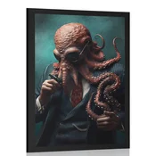 Plakat živalski gangster hobotnica - 20x30 silver
