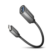 AXAGON Rucm-afac kabel adapter usb 3.2 gen 1 type-c muški -> type-a ženski, 0,2m, 3A, alu