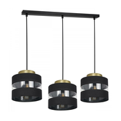 Luster na sajli HAVARD 3xE27/60W/230V crna/mesing
