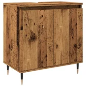 Vidaxl Kopalniška omarica starinski les 58x33x60 cm inženirski les