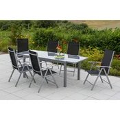 Gardenson Vrtna Garnitura Amalfi, 7-Delno, Črna
