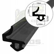 shumee Tesnilo za PVC okna S-835x veka črno 1m