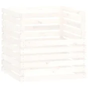 Vidaxl Kompostnik bel 80x80x78 cm trdna borovina