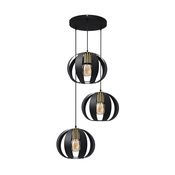 Luster na sajli NEWTON 3xE27/60W/230V crna