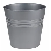 Vedro za rože 30 cm SIVA plastika lahka