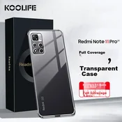 Koolife Maska za mobilni telefon Redmi Note 11 Pro / Redmi Note 11 Pro+, Providna