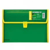 Mapa harmonika A4 s 12 pregrada, s kopcom, Foldermate Pop Gear Plus art. 11037, zelena