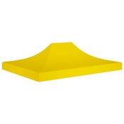 vidaXL Krov za šator za zabave 4,5 x 3 m žuti 270 g/m2