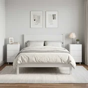 vidaXL Nočna omarica 2 kos Bela 33,5 x 34,5 x 60 cm Inženirski les