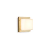 Moretti Luce Zunanja stenska svetilka LED Ice Cubic 3403, naravna medenina - Kovina