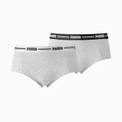 PUMA Womens Mini Short 2 Pack, Grey/Grey