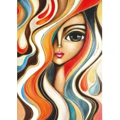 Magnolia - Puzzle Lerda: Dekle z valovitimi lasmi - 1 000 kosov