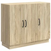 Vidaxl Strani šal Sonoma hrast 89 x 34,5 x 77 cm Inženirski les