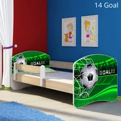 Djecji krevet ACMA s motivom, bocna sonoma 140x70 cm 14 Goal