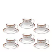 Sigma Set šoljica za kafu QRD2518-C, 6 komada, 140 ml, Beli