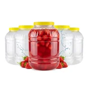 shumee 5x Posoda JAR 5l Plastični VEČNAMENSKI kozarci za likerje in hrano