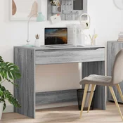 vidaXL Miza s predalom Siva Sonoma 100 x 50 x 78 cm Konstruiran les