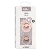 Bibs tolažilna duda - lateks Colour z okroglim cucljem 0-6 m 2/1 blossom/dusky lilac