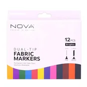 Rayher. NOVA flomastri za tekstil z dvema konicama set 12