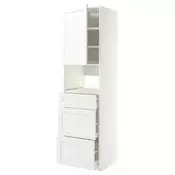 METOD / MAXIMERA Visoki element za ugradne uredaje, bela Enköping/bela im. drveta, 60x60x220 cm