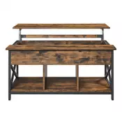 Songmics Kavni mizica 60x100x48-62 cm Bela