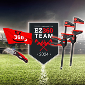 Set enoročnih svor: 2 x EZS360 + 1 x zložljiv nož DBKPH-EU | BESSEY - Bessey - 300mm - 80mm - 195-465mm