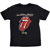The Rolling Stones Sixty Plastered Tongue (Suede Flock Print) Black M Majica