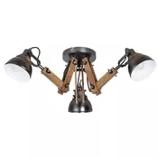 Rabalux Aksel plafonska lampa E14 3x15W, drvo/crna Industrijska rasveta