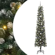 Vidaxl Umestno božično drevo Zelena 240 cm PVC, plastika in jeklo