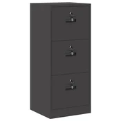 Vidaxl Kabinet za datoteke s predalom Črna 45,5 x 42 x 106,5 cm