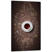 shumee Rezalna deska stekleni krožnik 30x52 kava
