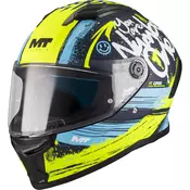 Integralna motociklistička kaciga MT Stinger 2 Rocket C3 plavo-fluo žuta
