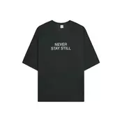 Bershka Majica  črna / naravno bela
