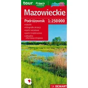 Mazovsko vojvodstvo. Laminiran cestni in turistični zemljevid. Izdaja 2023/2024.