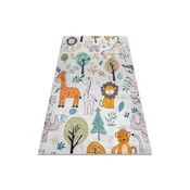 RugsX BAMBINO 61570 pralna preproga Živali, Afrika za otroke protizdrsna - krema/zelena 200x290 cm, (5000359125)