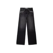 Bershka Kavbojke črn denim/transparentna