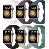 shumee 6x PAŠEK ZA URO APPLE WATCH 1/2/3/4/5/6/7/8/9/SE 38/40/41mm COLOR MIX