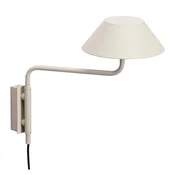 Bež kovinska LED zatemnitvena stenska svetilka z vtikačem o 30 cm Cover – Hübsch