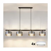 Brilagi - LED RGB prigušiva luster AURA LUX 4xGX53/14W/230V Wi-Fi Tuya crna/zadimljena