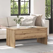 vidaXL Klubska miza artisan hrast 102 x 50,5 x 46,5 cm Konstruiran les