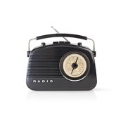 Nedis RDFM5000BK - FM Radio 4,5W/230V crna