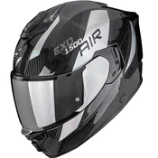 Scorpion EXO-1500 karbonska kaciga za motocikle s zracnom oblogom, crno-srebrna