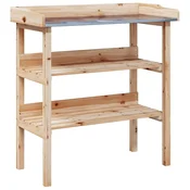 Vidaxl Miza za rastline s policami 78x38x82,5 cm trden les jelke