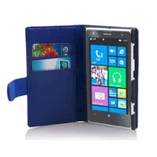 Cadorabo Cadorabo Ohišje, združljivo z Nokia Lumia 1020 v mornarsko modra - Zaščitni ovitek iz gladkega umetnega usnja in žep za kartice, (20549151)