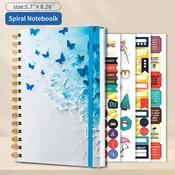 INF Beležnica | Spiralna beležnica A5 z linijo in nalepkami iz zlate folije A, (21734635)