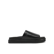 Calvin Klein Jeans Natikači Flat Molded Sandal Slide YW0YW01710 Črna